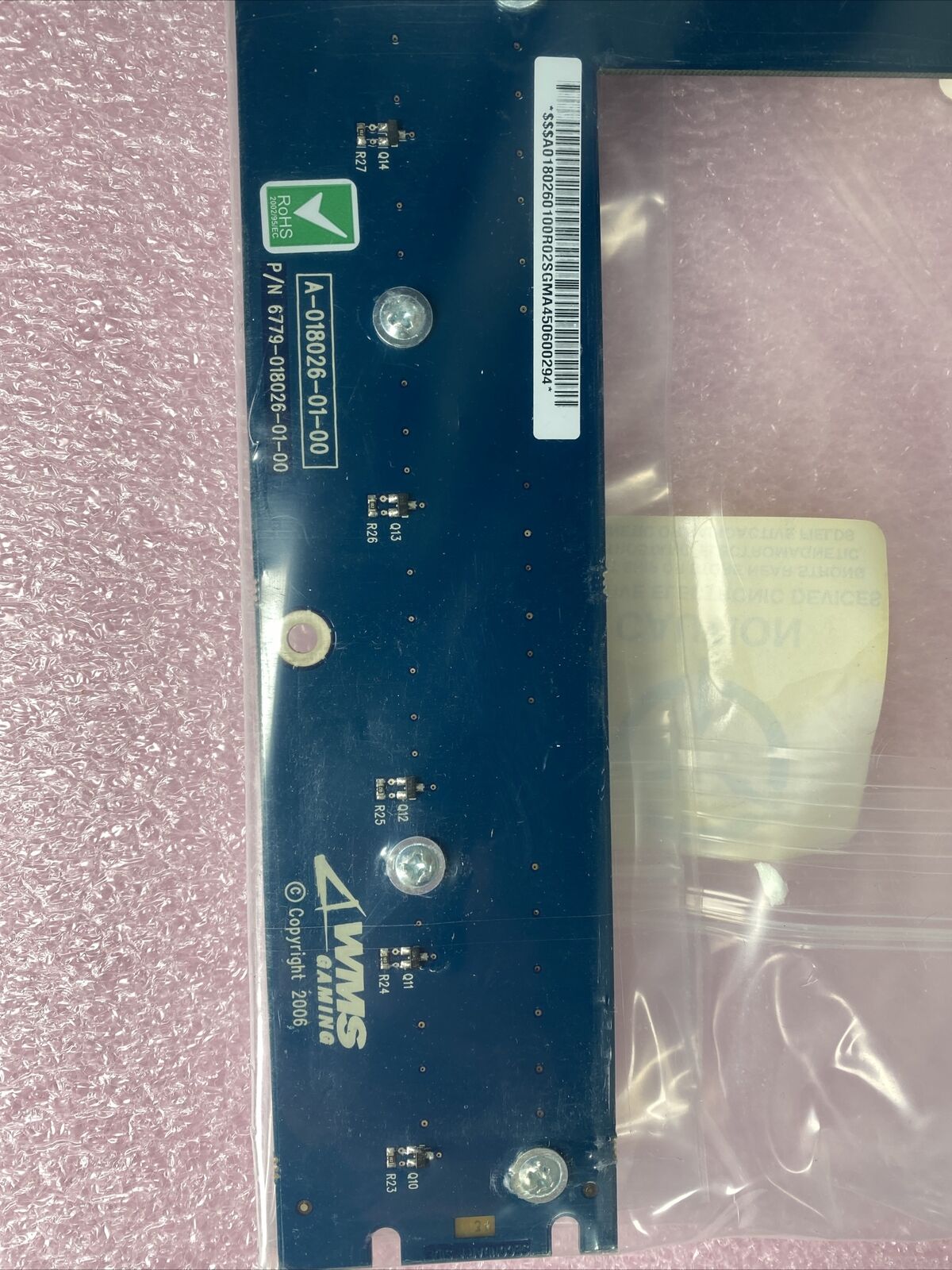 WMS 6779-018026-01-00 BB1 20 Line 5 Digit 7 sec Display Board b