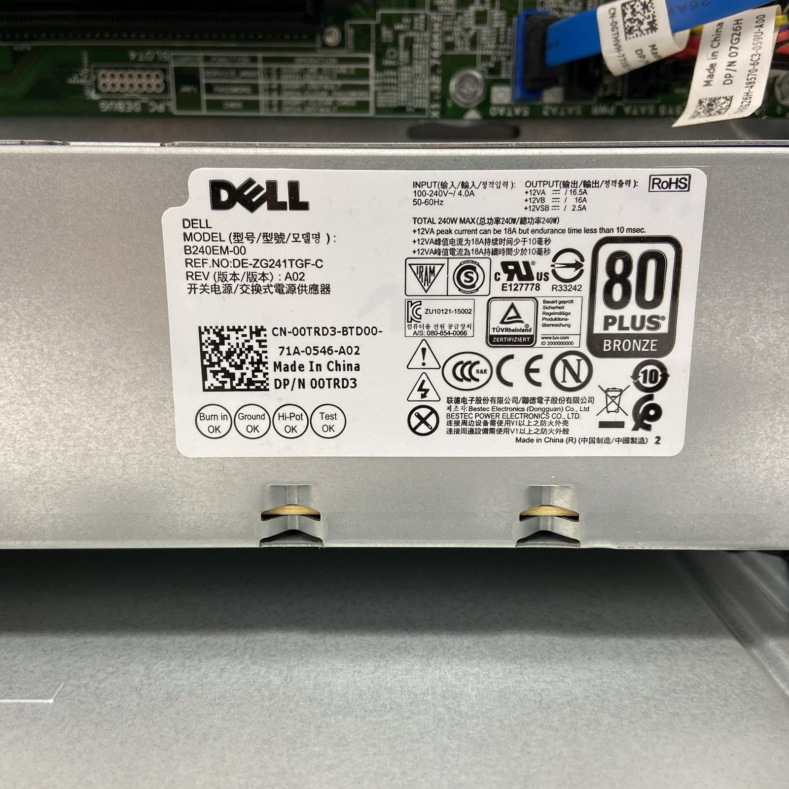 Dell Optiplex 7040 MT Intel Core i7-6700 3.4GHz No RAMHDDOS10