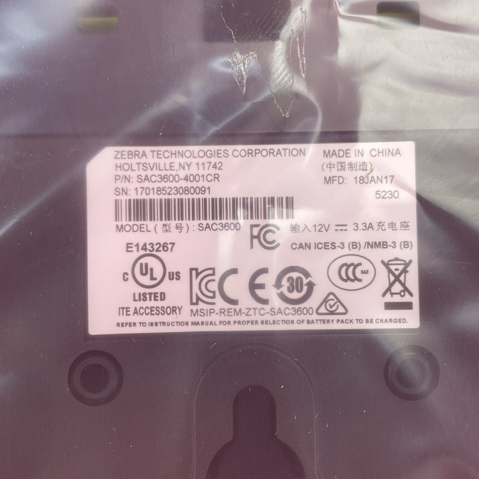 Zebra SAC3600 Series Battery Charger Open Box3