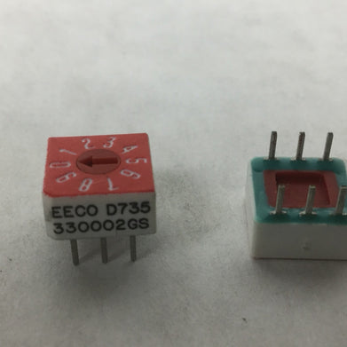 EECO D735, 330002GS, Lot of 8, Switch DIP, New,