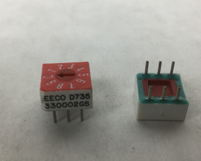 EECO D735, 330002GS, Lot of 8, Switch DIP, New,