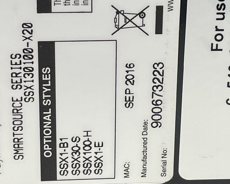 Burroughs SmartSource Expert Check Reader SSX130100 X20