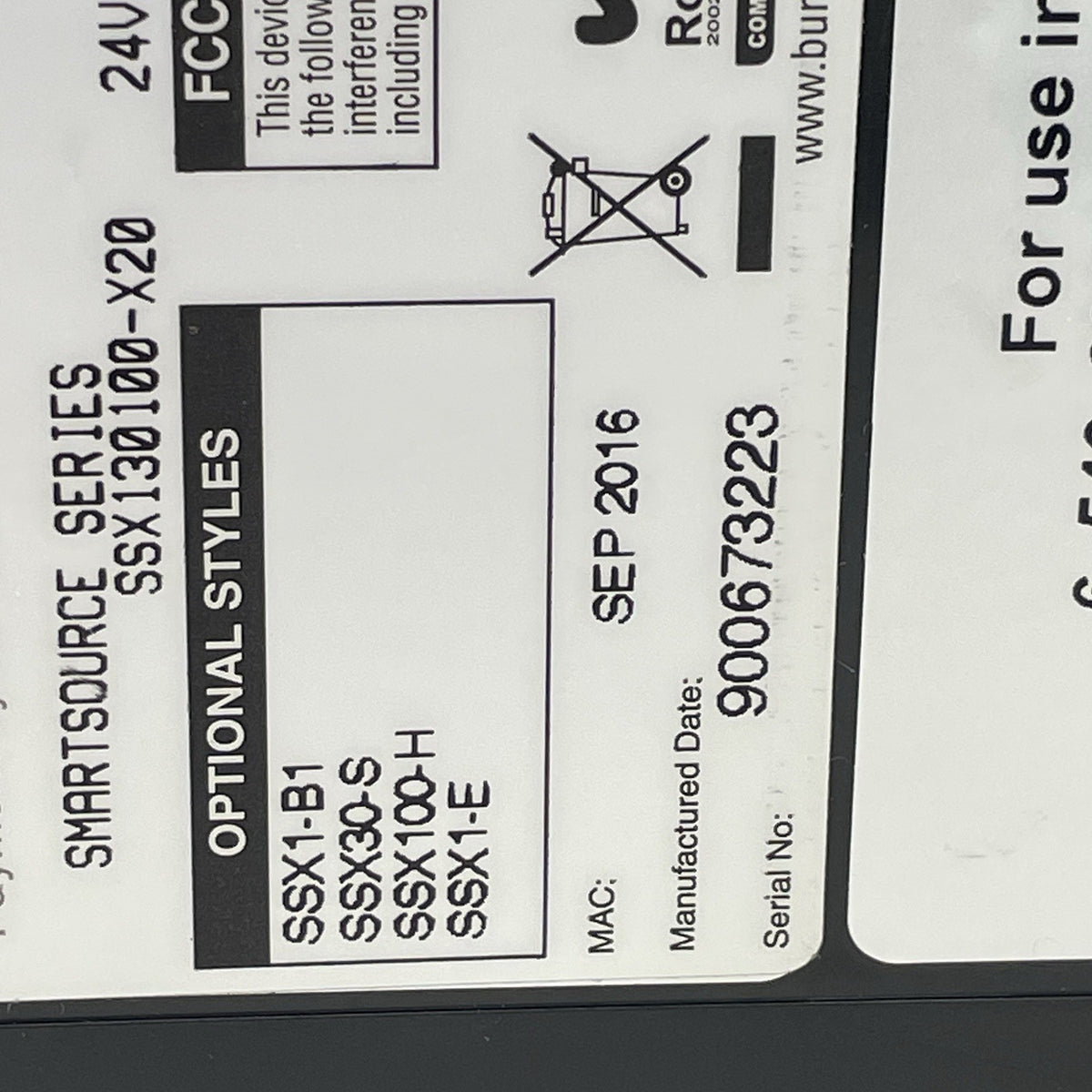 Burroughs SmartSource Expert Check Reader SSX130100 X209