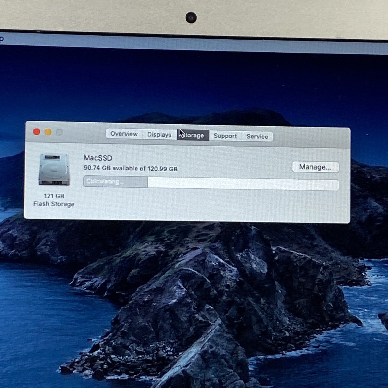 Apple MacBook Air A1466 2012 13" 1.8GHz i5 8GB RAM 120GB SSD os10.15.7 554Cycles3
