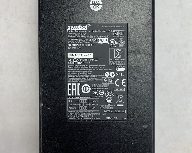Symbol 50-14000-242R 15V 5A 75W AC Adapter Power Supply - No Cords (Lot of 3)