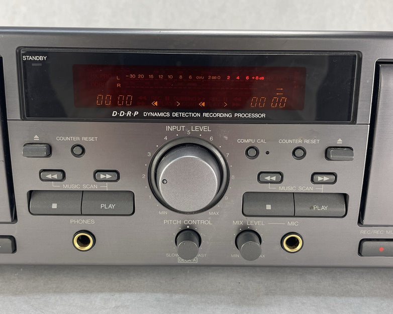 Vintage JVC TD-W317 Double Dual Cassette Deck For Parts