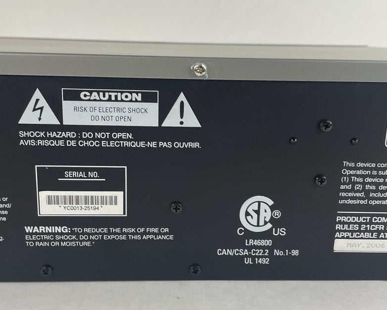Harman/Kardon FL8385 5-Disc CD Changer For Parts