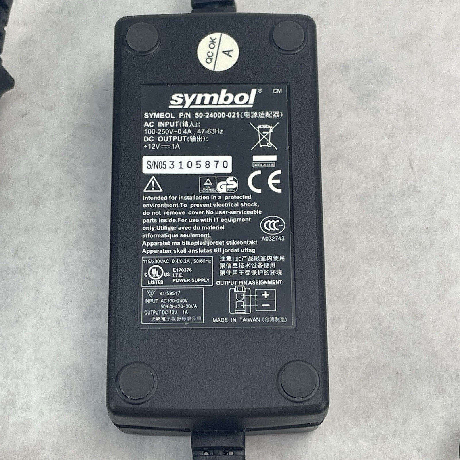 Symbol 50-24000-021 universal input AC Adapter Power Supply3