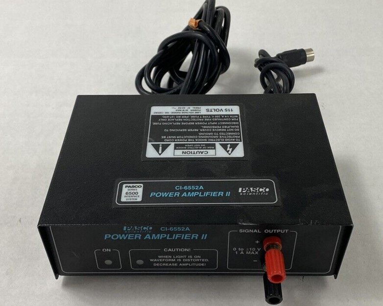 Pasco Scientific CI-6552A Power Amplifier II Power Tested with Power Cord