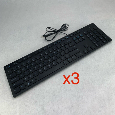 Dell KB216t Wired Keyboard 0644G3 (Lot of 3)