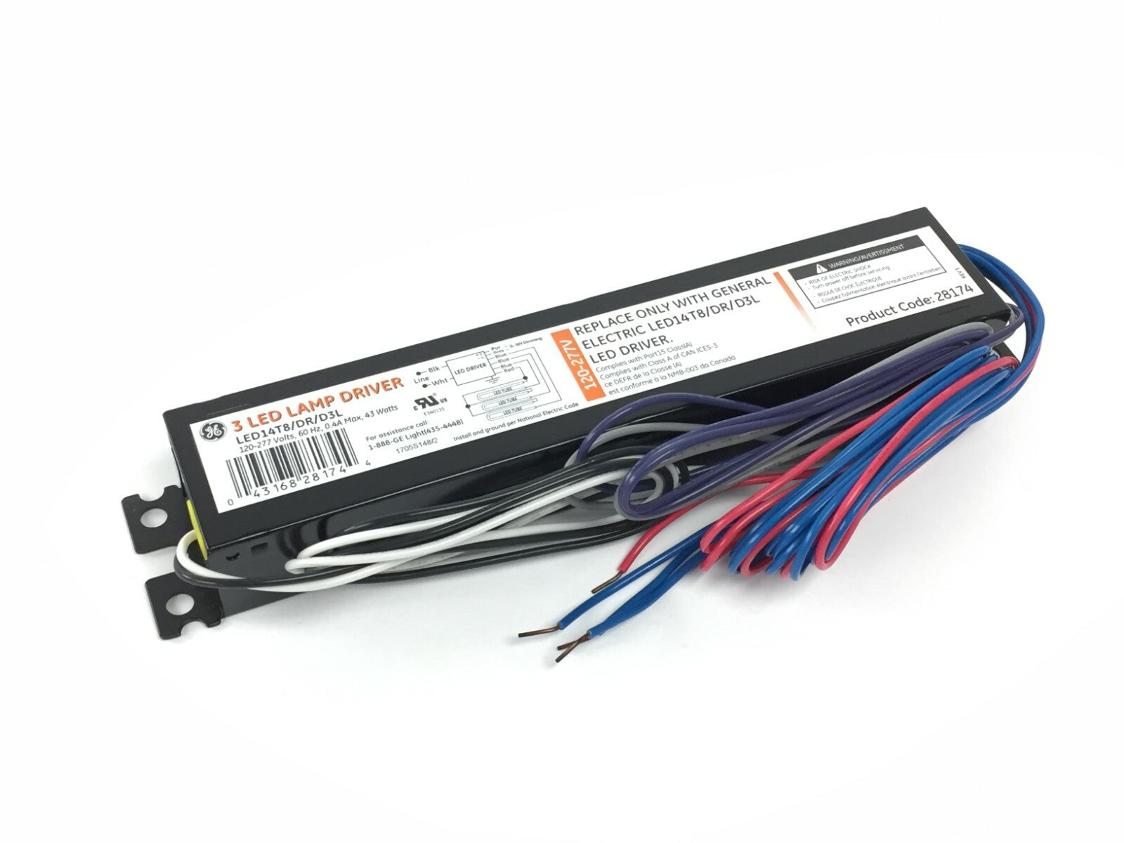 Lot of (2) GE 28174 GE LED14T8/DR/D3L