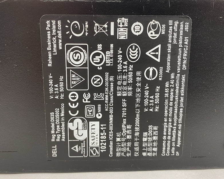 Dell OptiPlex 7010 SFF Intel Core i5-3570 3.4GHz 1x4GB RAM No HDD No OS