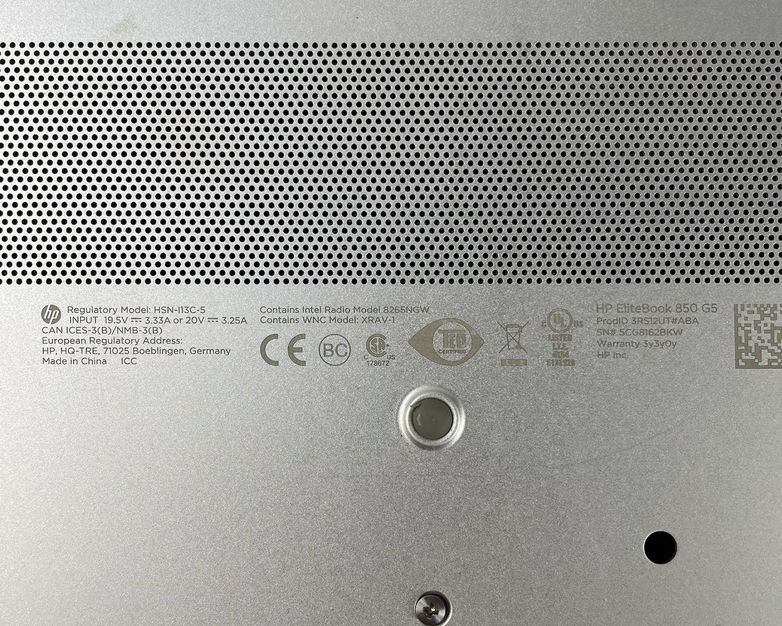 HP EliteBook 850 G5 15.6" i7-8650U 1.90 GHz 16 GB RAM No SSD/OS/AC - Keyboard