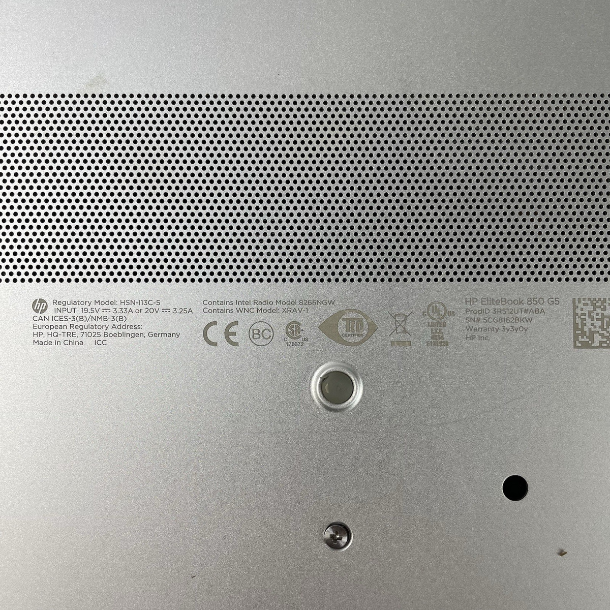 HP EliteBook 850 G5 15.6" i7-8650U 1.90 GHz 16 GB RAM No SSD/OS/AC - Keyboard16
