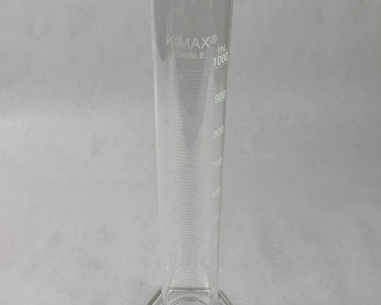 Kimble Kimax 20025-K 1000ml Borosilicate Glass Graduated Cylinder