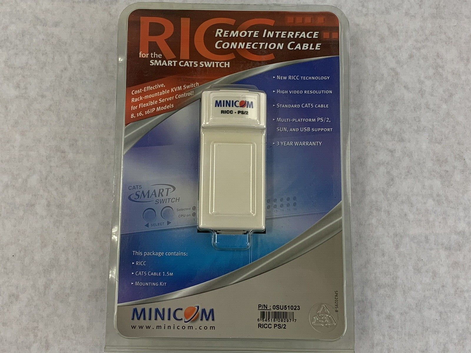 Minicom RICC PS/2 Remote Interface Connection Cable (KVM) 0SU51023