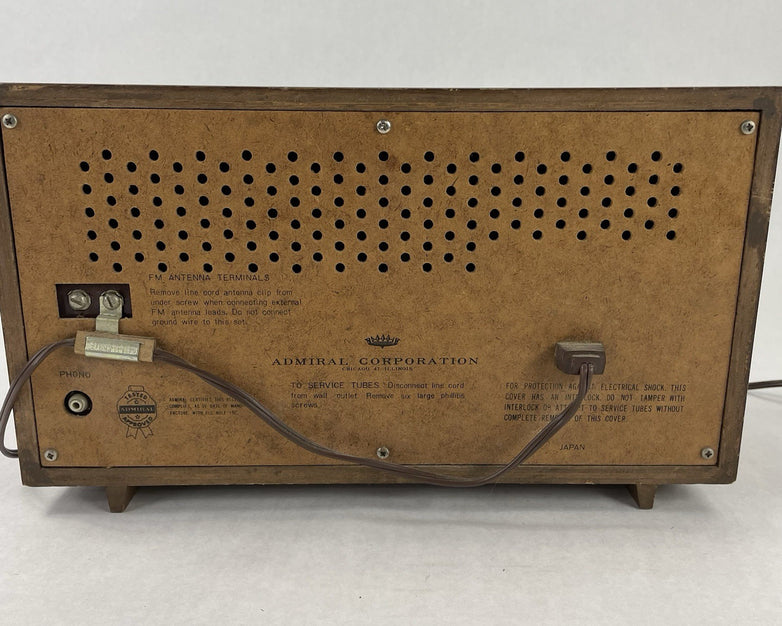 Admiral Tube Radio Model YG531 Mid-Century Wood Tested