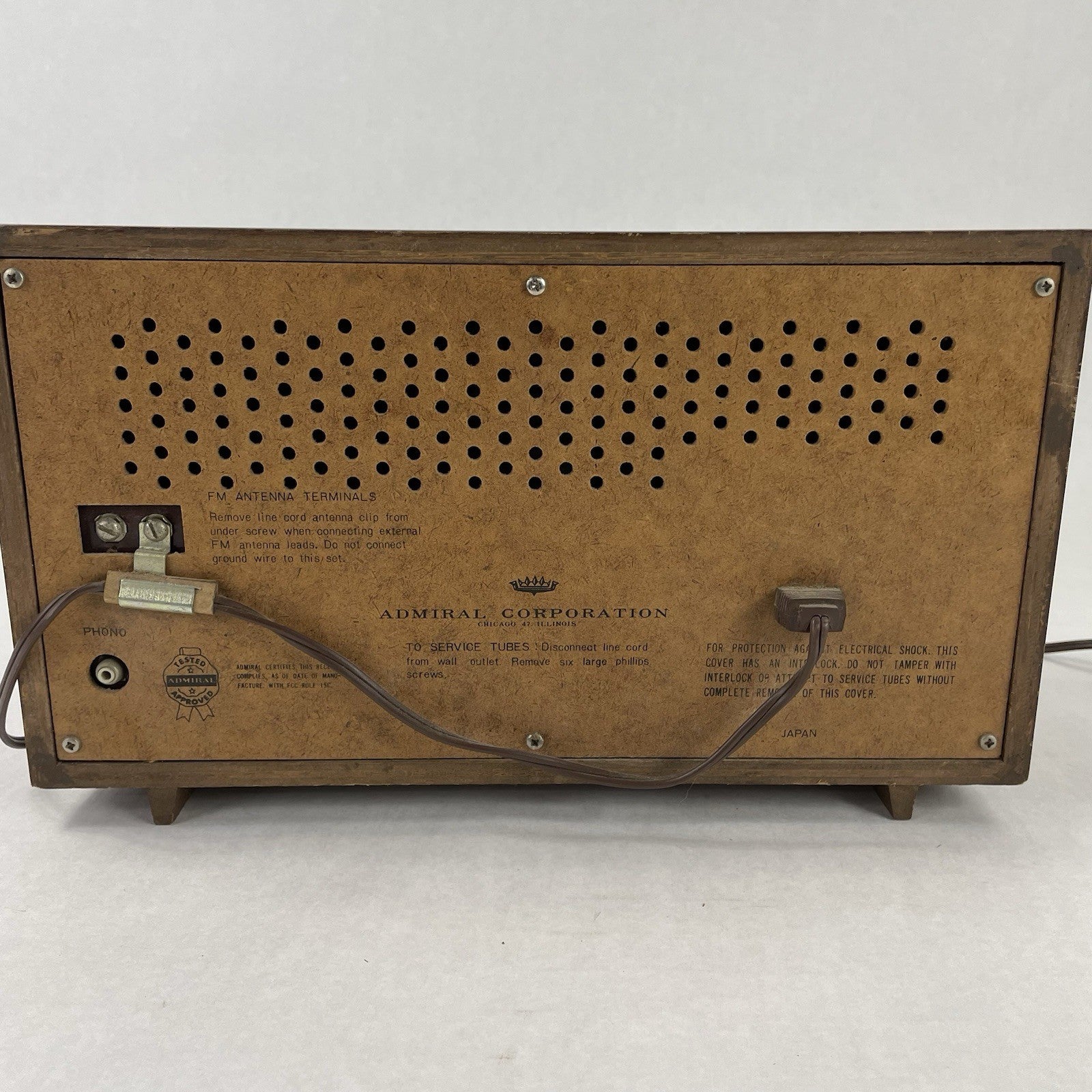Admiral Tube Radio Model YG531 Mid-Century Wood Tested