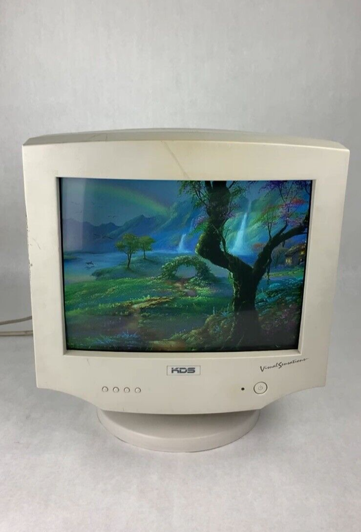 KDS MultiScan Color Monitor KD-1731T 16' VGA CRT Computer Monitor Retro Gaming