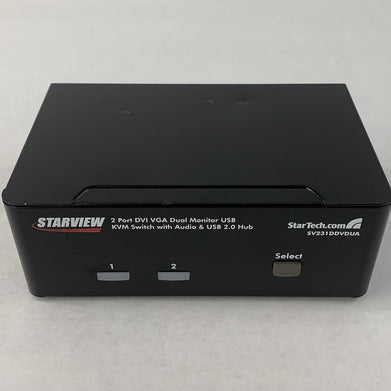 Startech Starview C4E1E7ZG37F 2 Port DVI VGA Dual Monitor USB KVM Switch