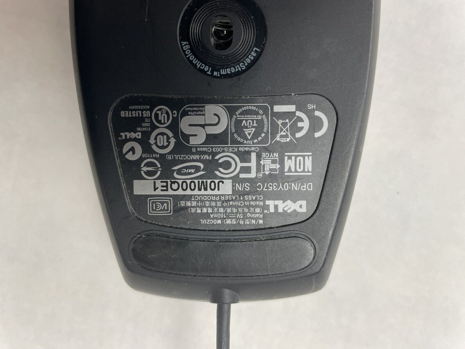 Dell MOCZUL USB Wired Black Laser Scroll Mouse with 6 Buttons Lot of 4