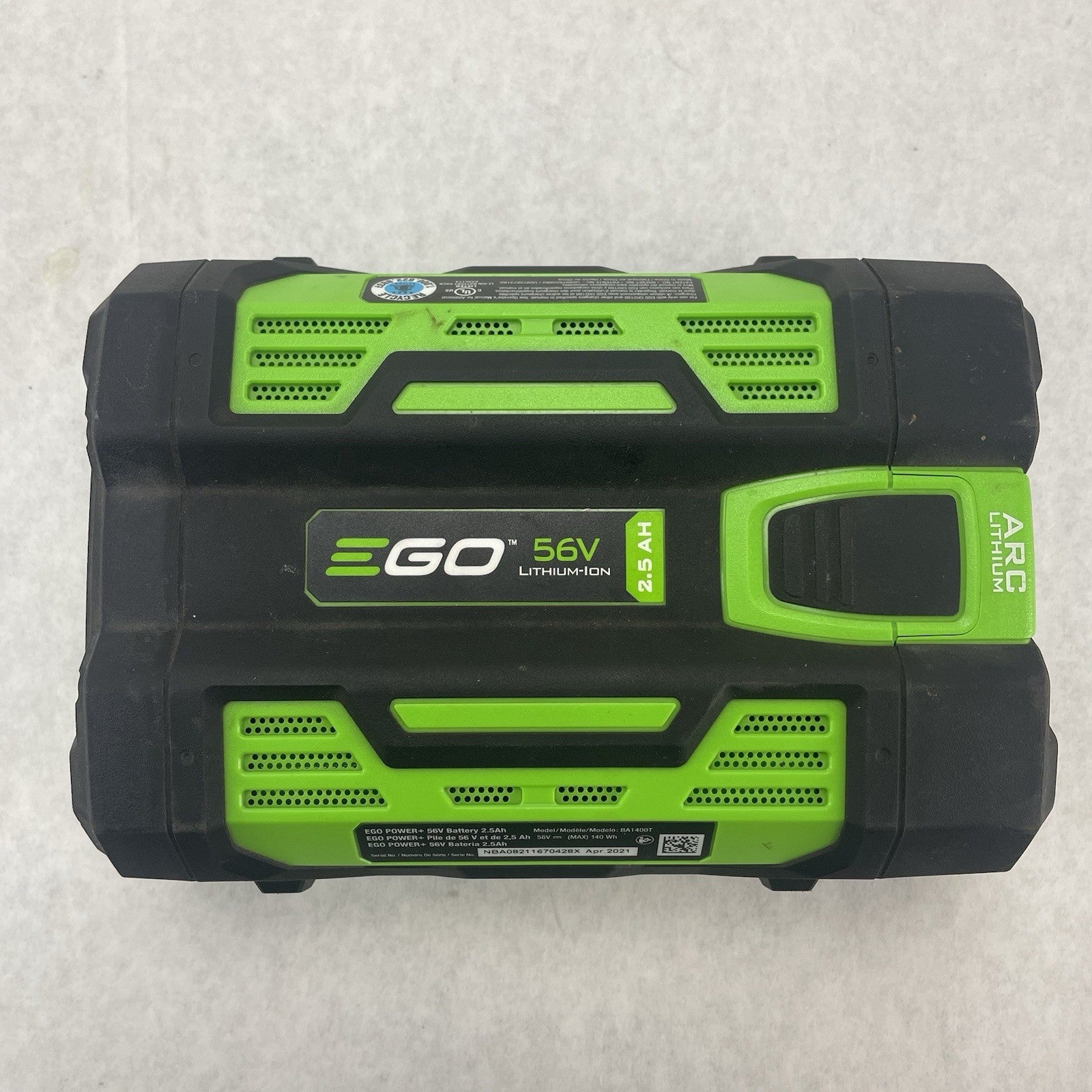Ego Power 56V BA1400T 2.5AH 140Wh NBA08212022151X For Parts Or Repair6