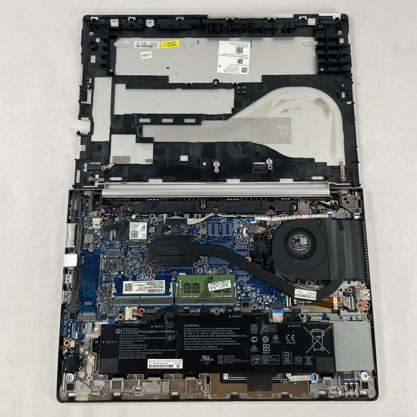 HP EliteBook 850 G6 15.6" i5-8365U 1.60 GHz 8 GB RAM No SSD/OS/AC - No Keyboard15