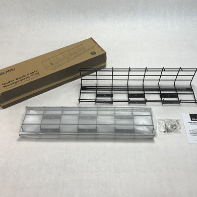 Delamu Under Desk Cable Management Tray 2 Pack