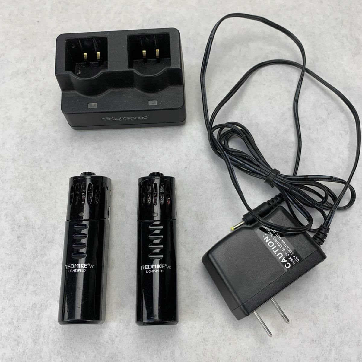 Lightspeed RedMike VC Infrared Microphone Set Charging Base and AC Adapter Black2