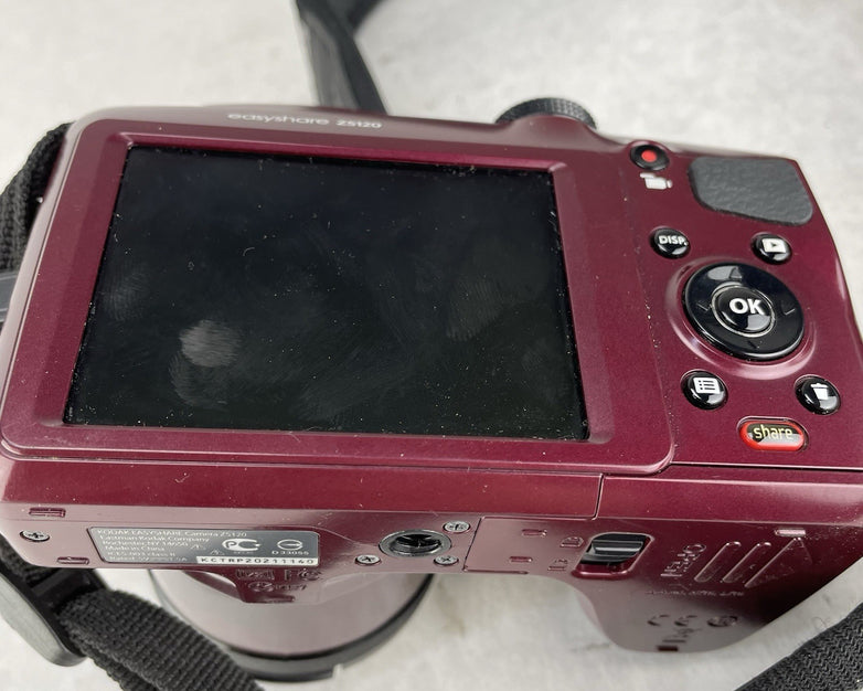 Kodak EasyShare Z5120 16.0MP Digital Camera Red Tested