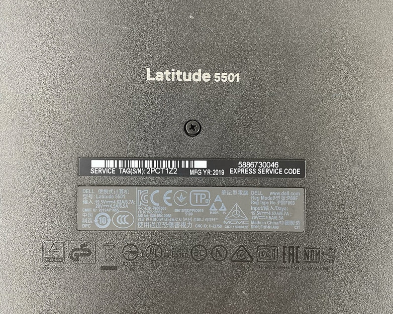 Dell Latitude 5410 15.6" i7-9850H 2.60 GHz 8 GB RAM No SSD/OS/AC