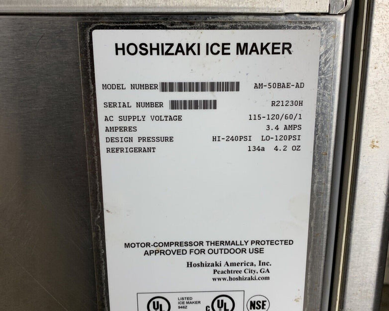 Hoshizaki Ice Maker AM-50BAE-AD Commercial Ice Maker Untested For Parts & Repair
