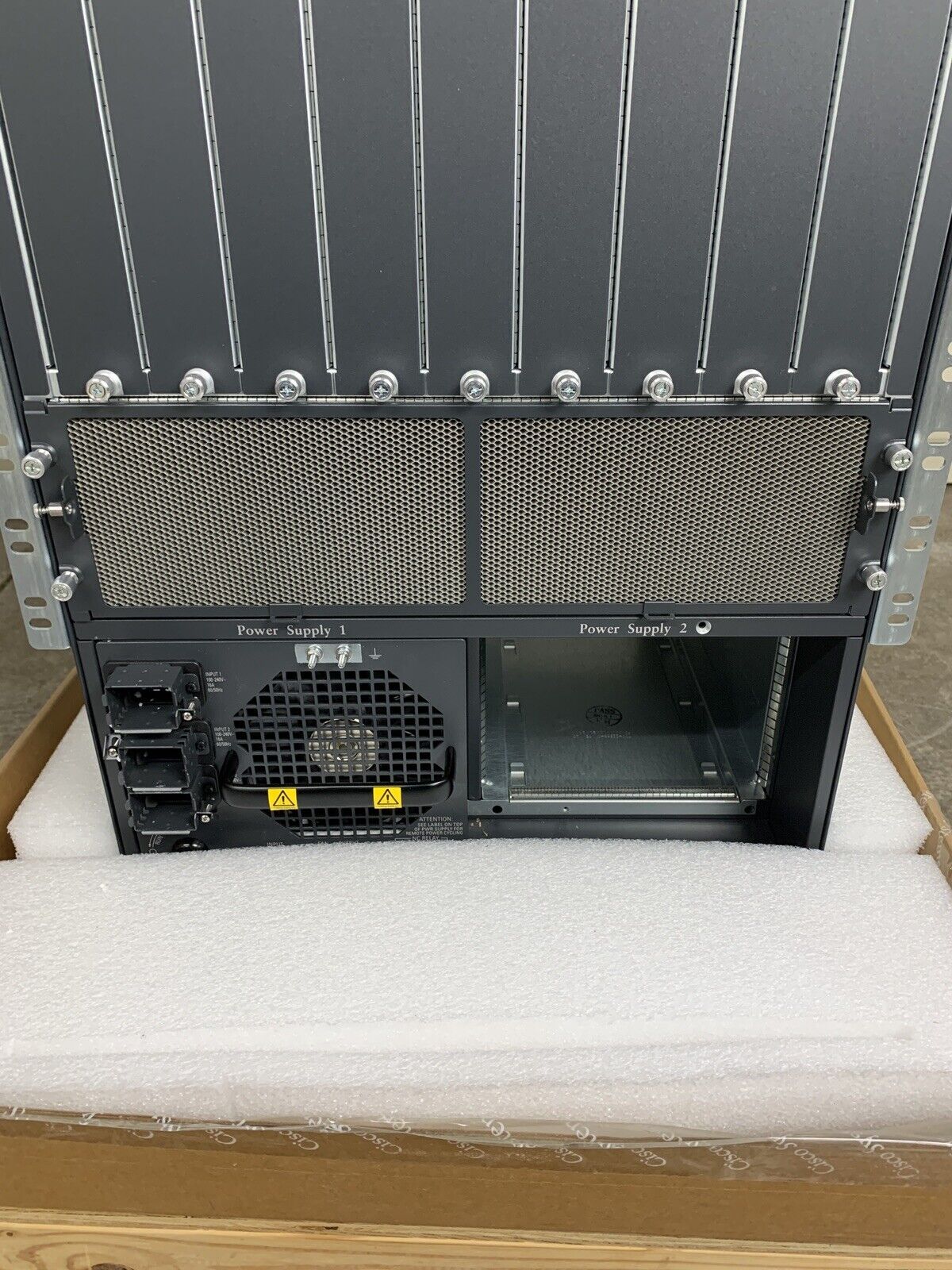 Cisco WS-C6509-V-E Genuine  Chassis W/ 1x Power Supply Box Opened No Faceplate