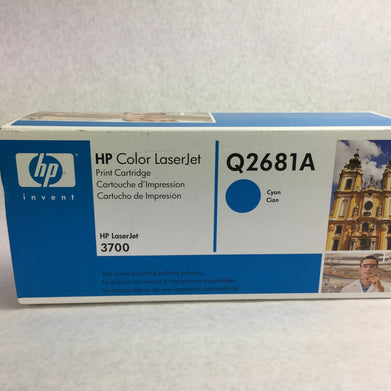 Genuine HP Laserjet Q2681A Cyan Toner Cartridge  Factory Sealed Box
