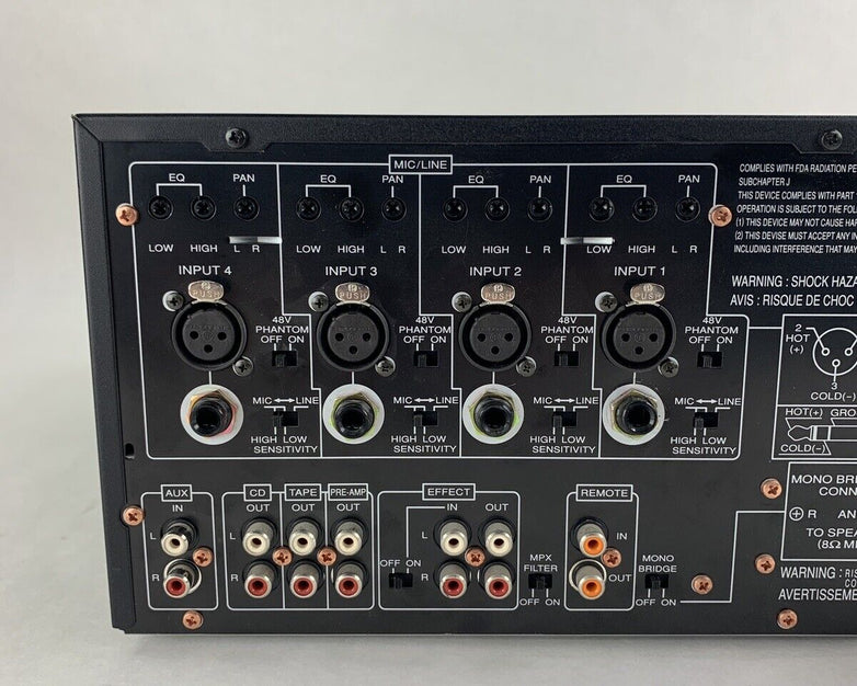SuperScope PAC770U Professional Sound System Mixer CD Player Tested Mic 1 Bad