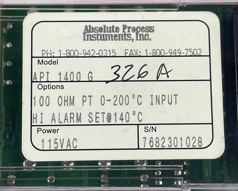 Absolute Process Instruments API Model API-1400 G (M8D)
