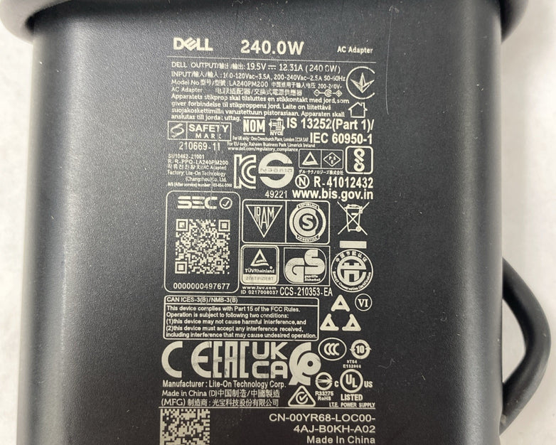 Dell LA240PM200 19.5V 12.31A 240W AC Adapter