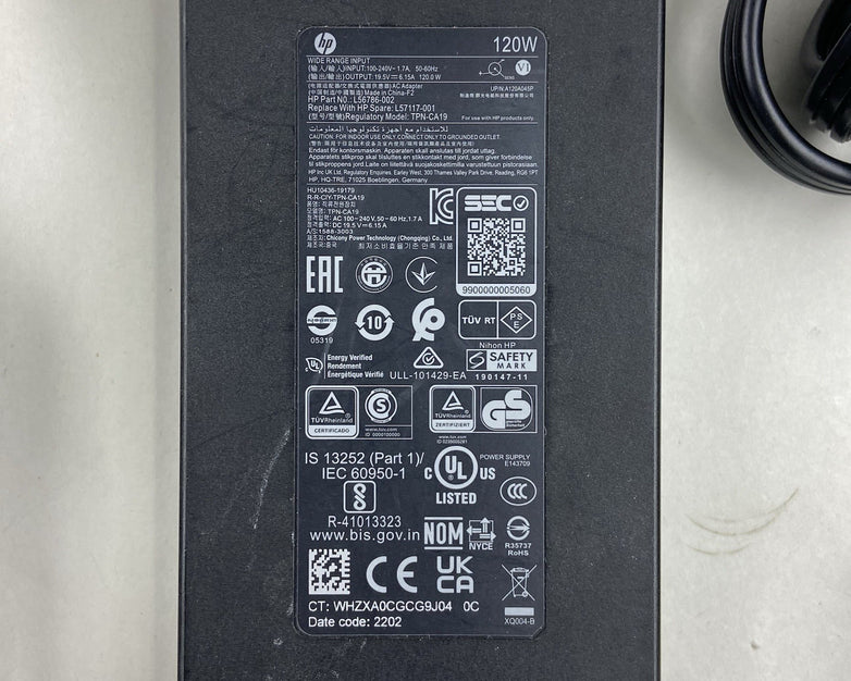 HP 120W 19.5V 6.15A Slim AC ADAPTER TPN-CA19 - Lot of 5