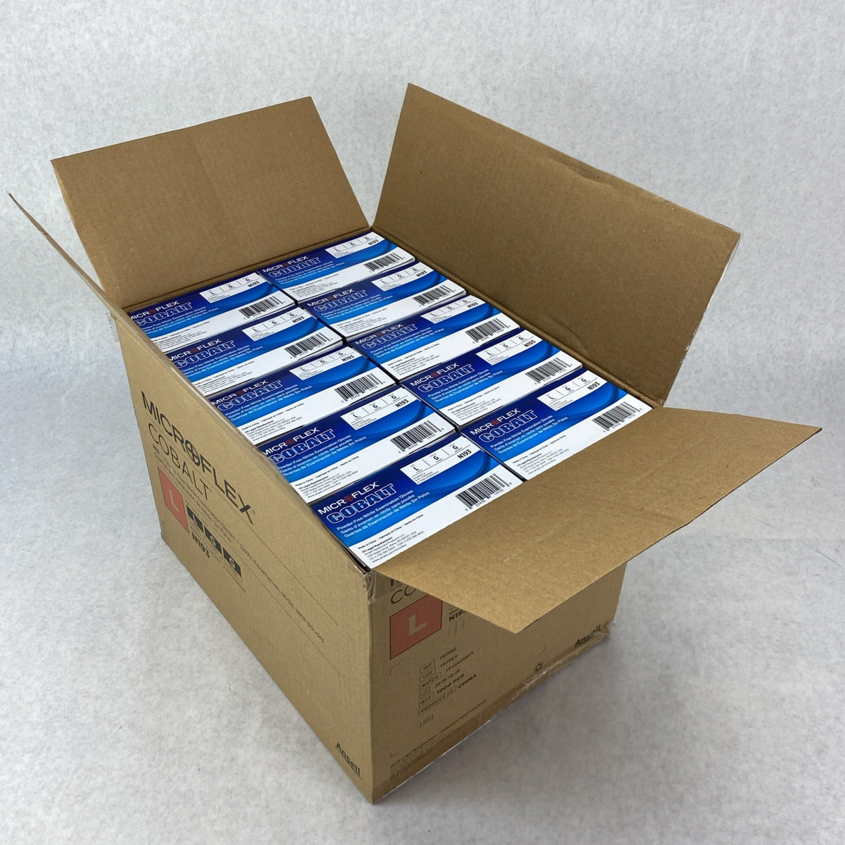 Ansell Cobalt N193 Powder Free Nitrile Examination Gloves Size Large 1000 Count0