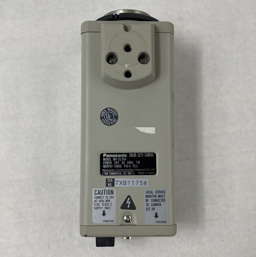 Panasonic WV-CL354 Color CCTV Camera For Parts or Repair