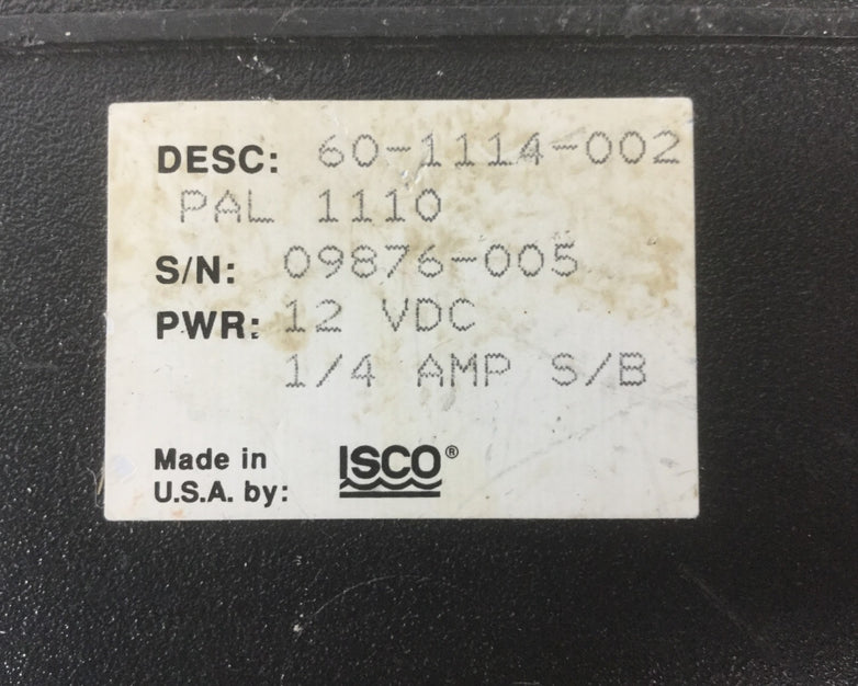 ISCO PAL 1110 Parameter Actuator/Logger, Powers On & Reset,
