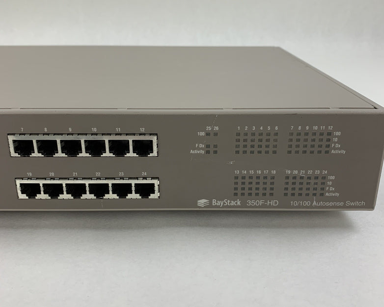 Bay Networks Baystack 350F-HD AL2012A08 24 Ports 10/100 Autosense Switch Tested