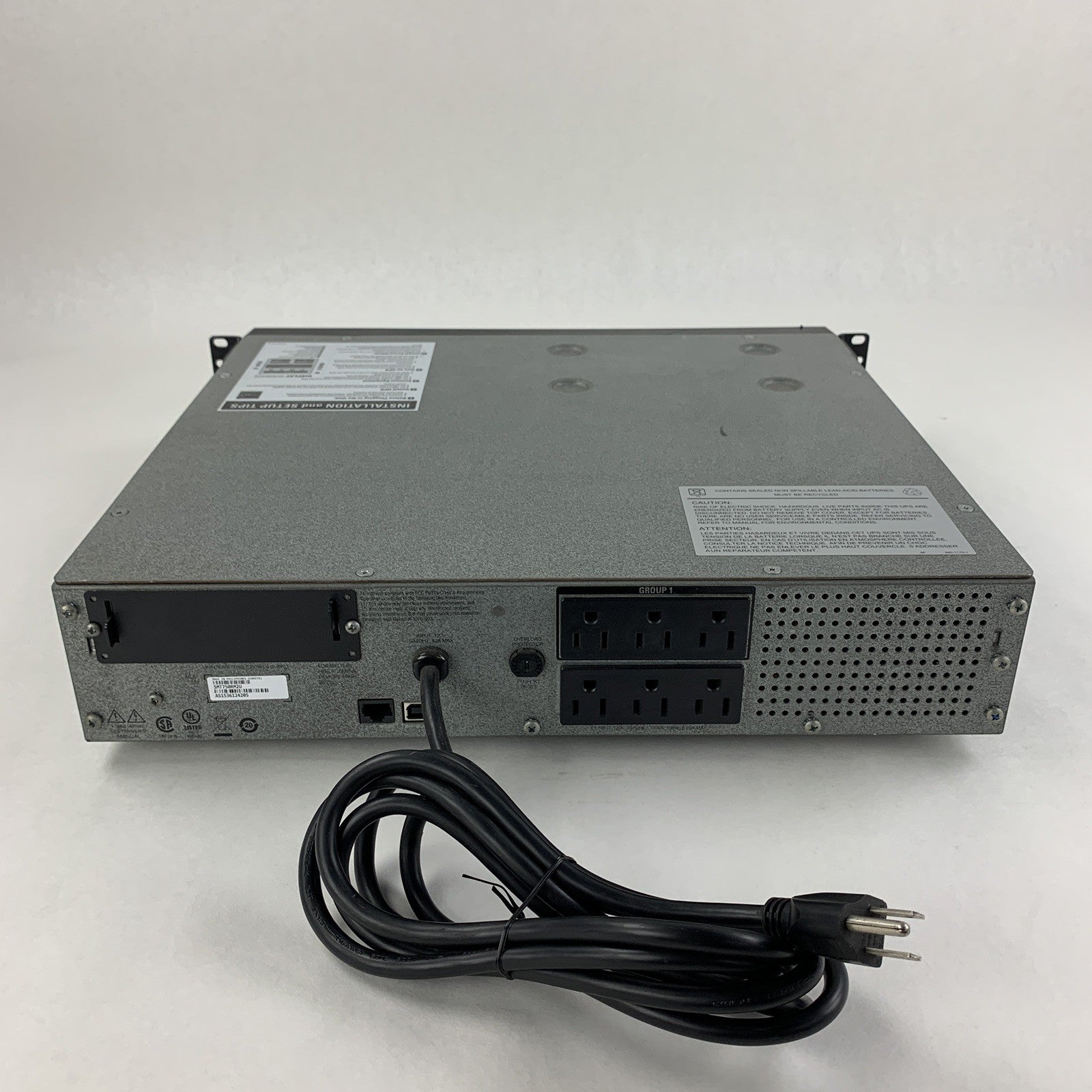 APC SMT750RM2U Line Interactive SmartUPS Power Supply Tested No Battery No Caddy