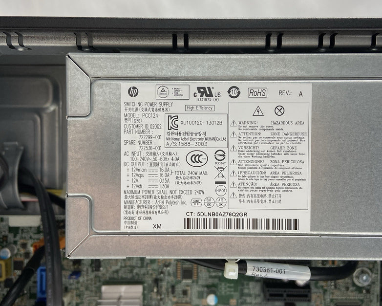 HP ProDesk 400 G1 SFF Intel Core i5-4570 3.2GHz 8GB RAM No HDD No OS