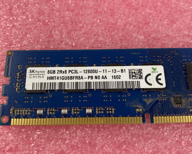 SK Hynix 8GB DDR3 PC3L-12800U Desktop Memory Ram HMT41GU6BFR8A-PB - Lot of 2