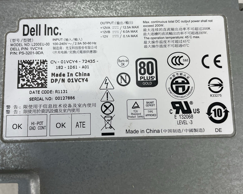 Dell L200EU-00 200W Optiplex Desktop Power Supply