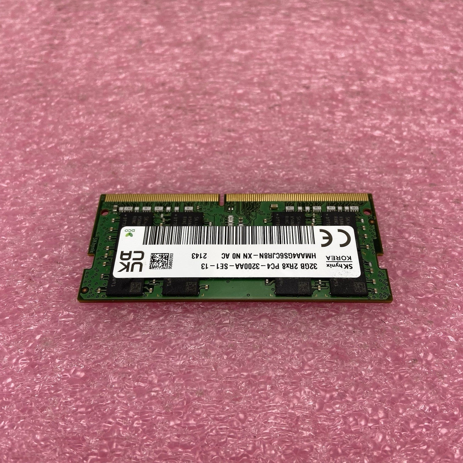 SK Hynix 32GB 2Rx8 PC4-3200AA-SE1-13 HMAAGS6CJR8N-XN NO AC3