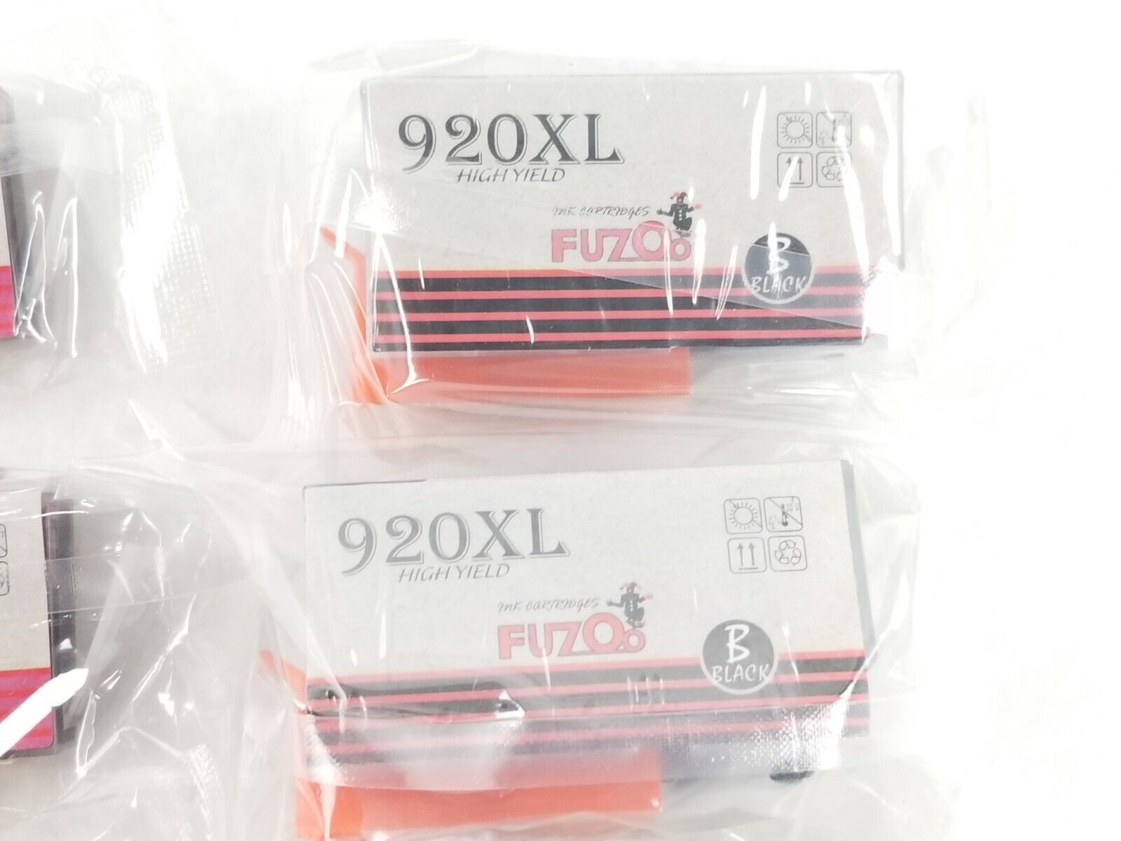 Fuzoo 2 Sets 920XL For OfficeJet 6000 6500 7000 7500 Plus 2 Black Cartridge