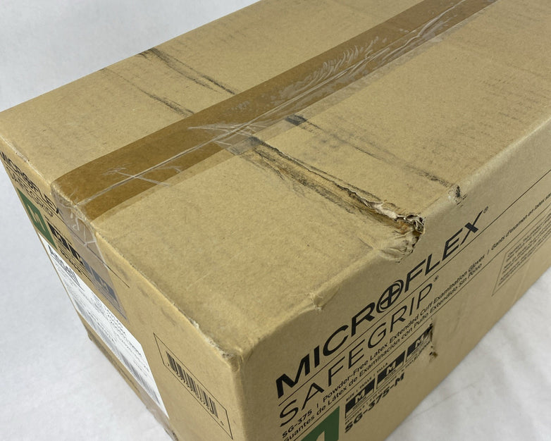 Ansell Microflex SafeGrip SG-375-M Latex Exam Gloves Medium - 500 Count