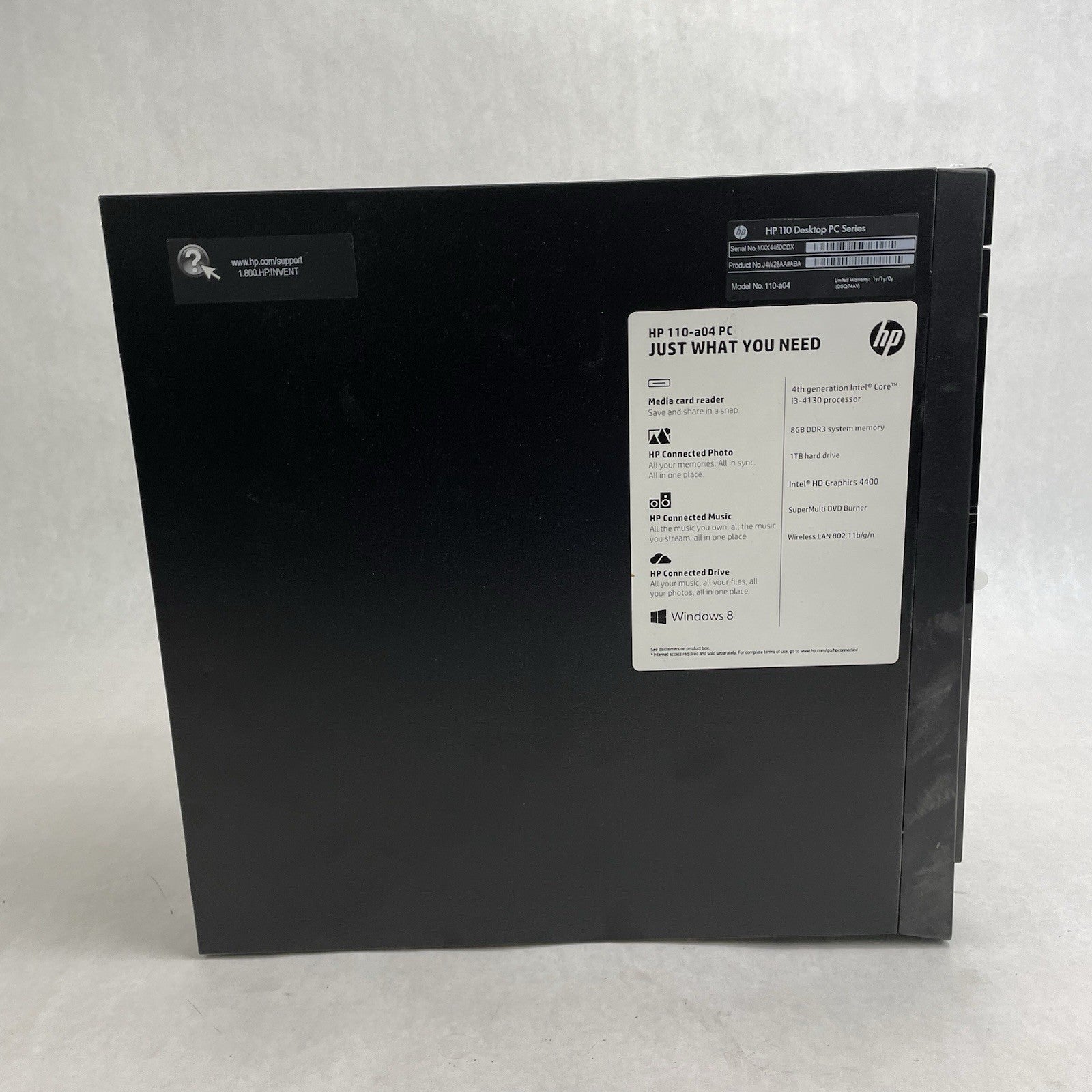 HP 110-a04 MT i3-4130 3.40 GHz 8 GB Ram No HDD No OS